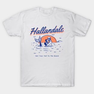 Hallandale Beach Get Your Tail To The Beach Design T-Shirt